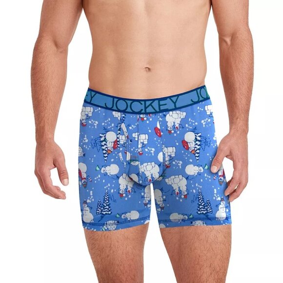 Jockey Stretch Staycool Active Holiday Snowman Fight Boxer Brief - XXL - Picture 1 of 5